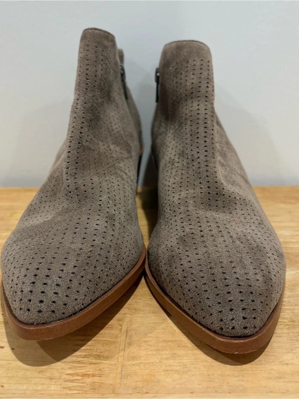 J. Crew Perforated Microsuede Boots size 10‎